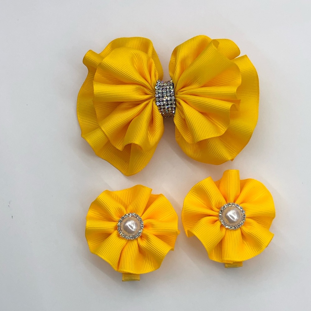 Hair bows (set of three)